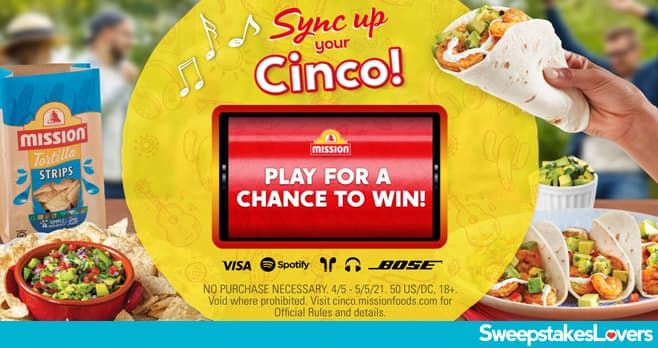 Mission Sync Your Cinco Instant Win Game 2021