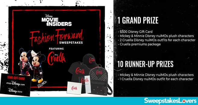 Disney Movie Insiders Fashion Forward Sweepstakes 2021