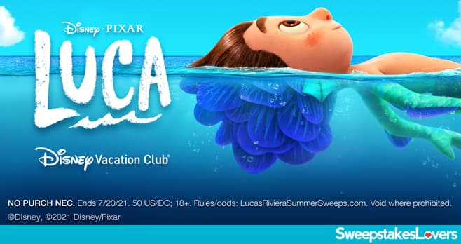 Disney Vacation Club Luca's Riviera Summer Sweepstakes 2021