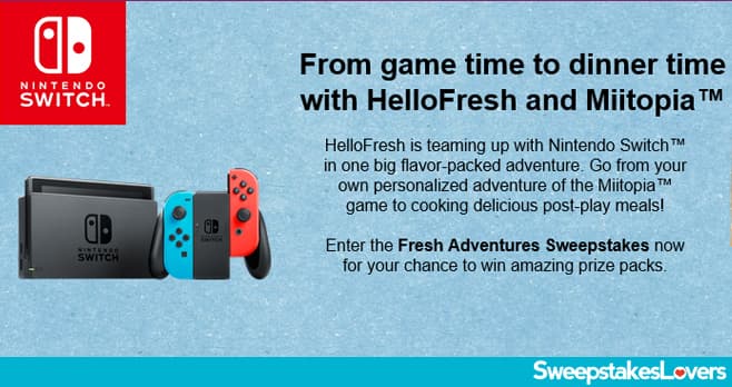 HelloFresh Nintendo Switch Sweepstakes 2021