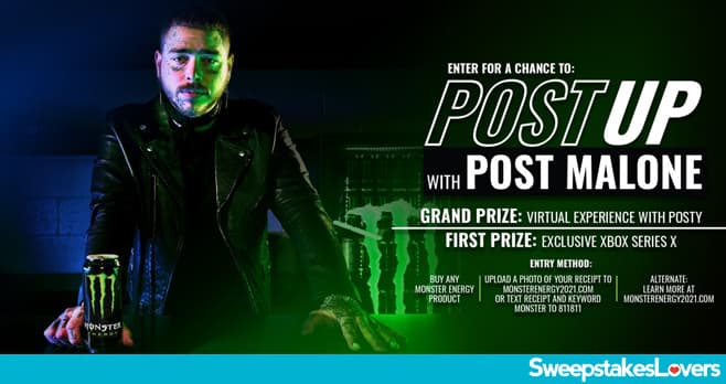Monster Energy Post Up with Post Malone Sweepstakes 2021