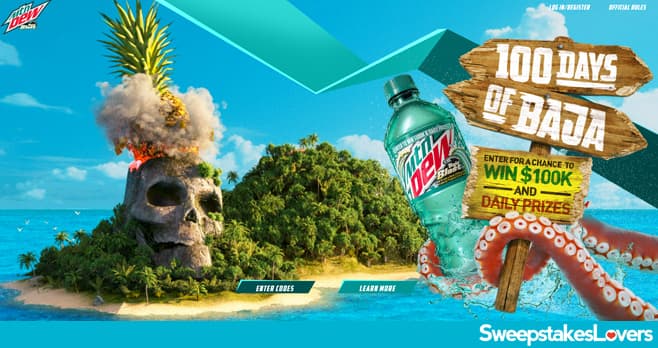 Mountain Dew 100 Days of Baja Sweepstakes and Instant Win Game 2021