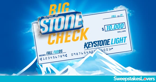 Keystone Light Big Stone Check Sweepstakes 2021