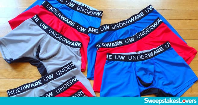 UNDERWARE USA Win A Year’s Supply UNDERWARE Comfort Sack Briefs Sweepstakes 2021