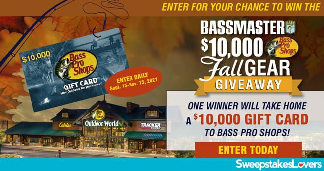 Bassmaster $10,000 Fall Gear Giveaway 2021