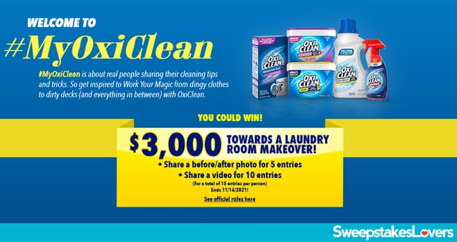 OxiClean #MyOxiClean Sweepstakes 2021