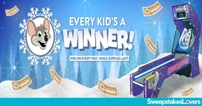Chuck E. Cheese Every Kid Is A Winner Instant Win Game 2021