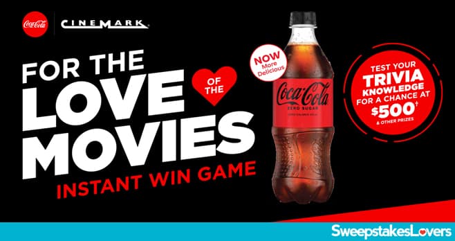 Cinemark Movie Rewards Trivia Instant Win Game 2021