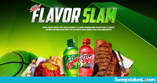 Mountain Dew Flavor Slam Sweepstakes and Instant Win Game 2022