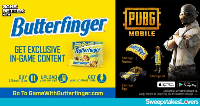 Butterfinger PUBG MOBILE Sweepstakes 2022