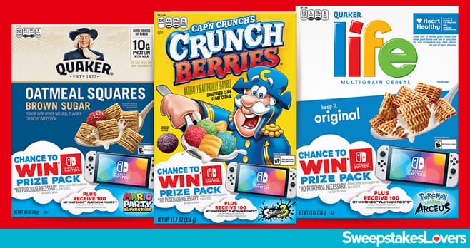 Cap'n Crunch Family Fun With Quaker Sweepstakes 2022