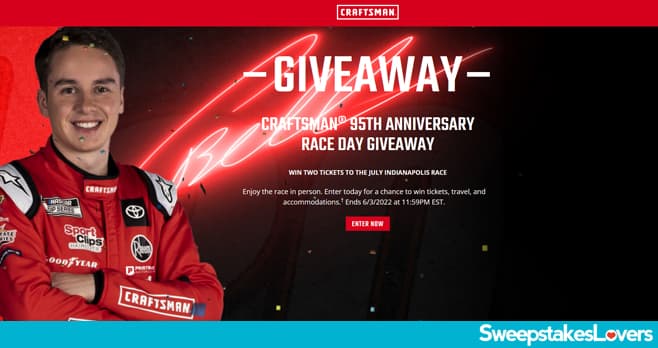 CRAFTSMAN 95th Anniversary Day Race Giveaway 2022