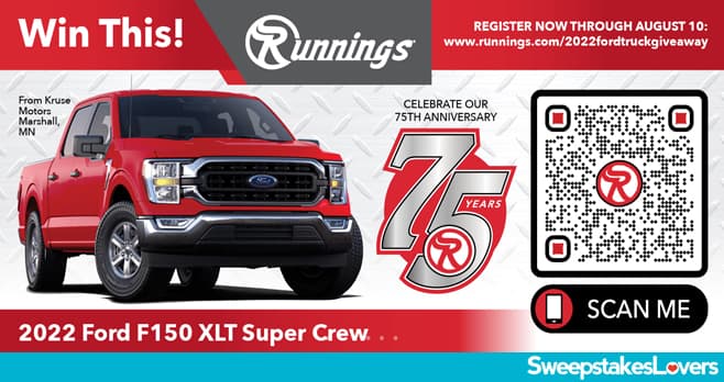 Running 2022 Ford Truck Giveaway
