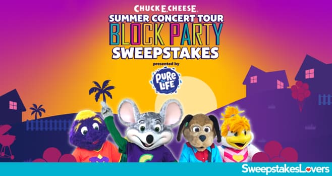 Chuck E. Cheese Summer Concert Tour Block Party Sweepstakes 2022