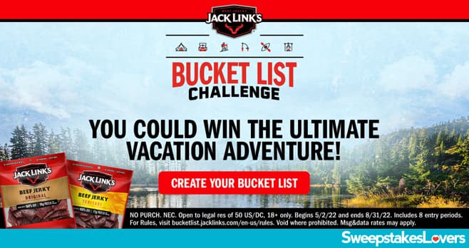 Jack Link's Summer Bucket List Challenge Sweepstakes 2022