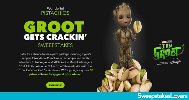 Wonderful Pistachios Groot Sweepstakes 2022