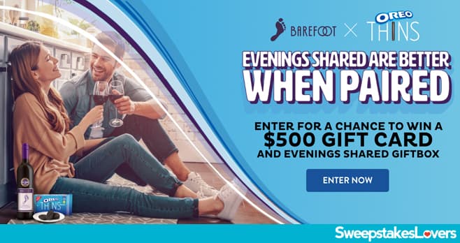 Oreo Thins and Barefoot Sweepstakes and Instant Win Game 2022