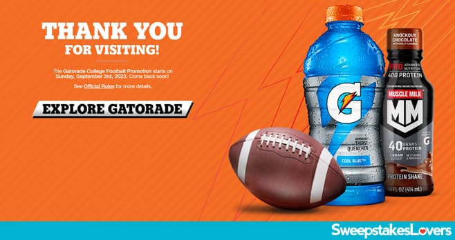 Gatorade College Football Sweepstakes 2023