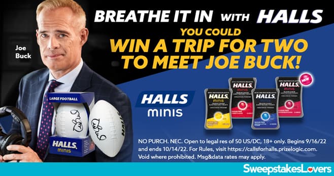 Halls Minis With Joe Buck Sweepstakes and Instant Win Game 2022