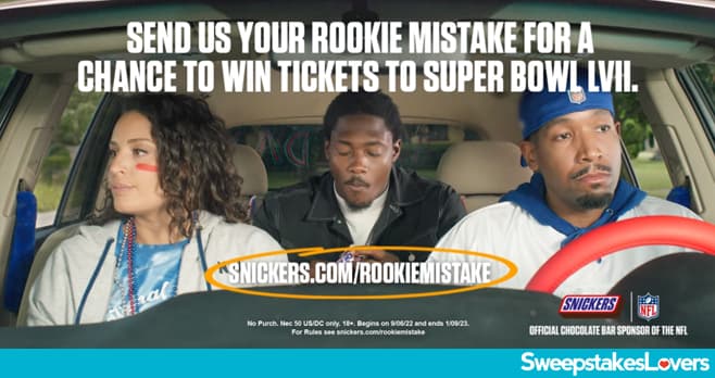 SNICKERS Rookie Mistake of the Year Sweepstakes 2022