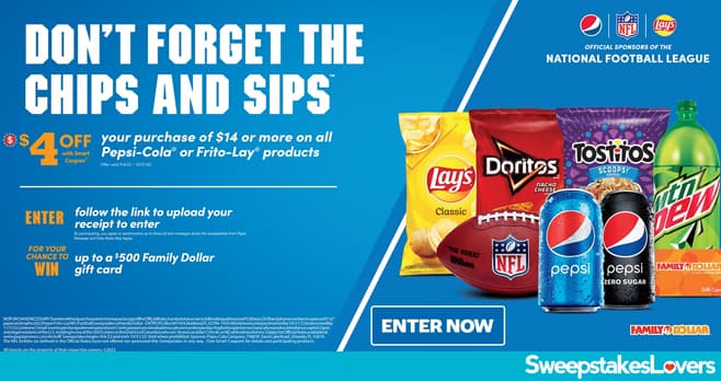 Pepsi Frito-Lay NFL Football Sweepstakes 2022 at Family Dollar
