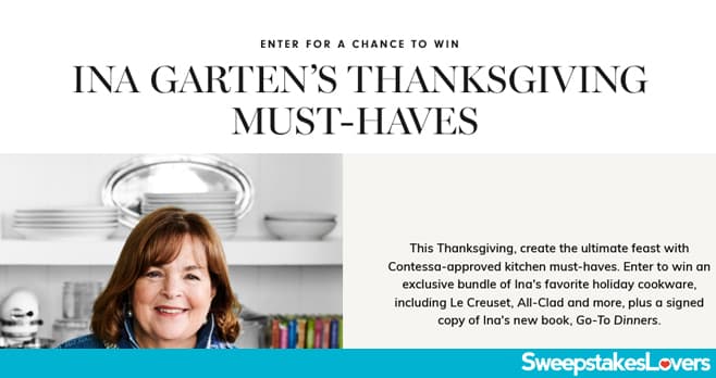 Williams Sonoma x Ina Garten Thanksgiving Must-Have Sweepstakes 2022