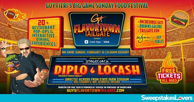 Guy Fieri x H&R Block Big Game Weekend Flyaway Sweepstakes 2023