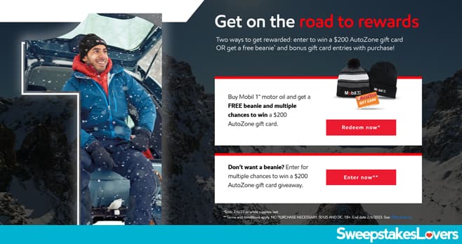 Mobil1 AutoZone Road To Rewards Sweepstakes 2023