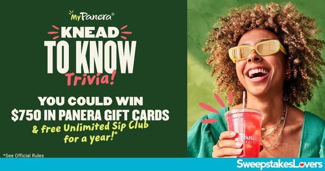 MyPanera Knead To Know Trivia Instant Win Game & Sweepstakes 2023