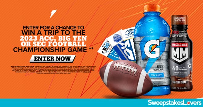 Gatorade College Football Championship Sweepstakes 2023