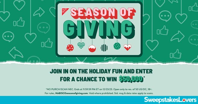 Nabisco Season of Giving Instant Win Game & Sweepstakes 2023