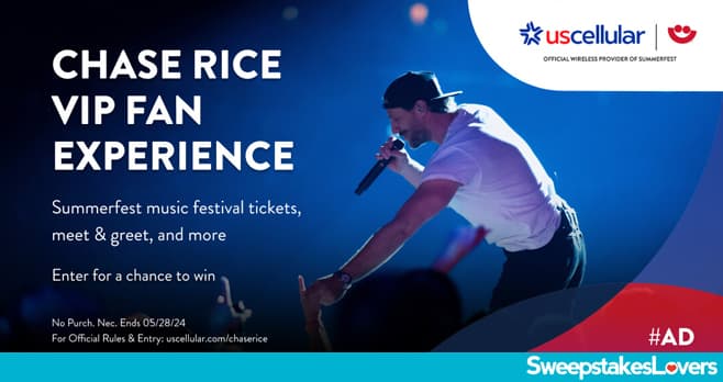 US Cellular Chase Rice VIP Fan Experience Summerfest Sweepstakes 2024