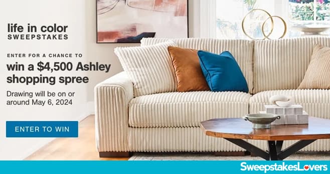 Ashley Furniture Life in Color Sweepstakes 2024