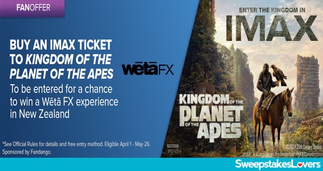 Fandango Trip to New Zealand Sweepstakes 2024