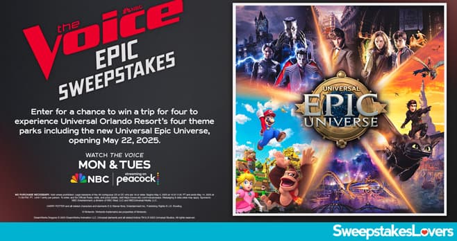 NBC The Voice Sweepstakes 2025 (NBC.com/VoiceSweeps)