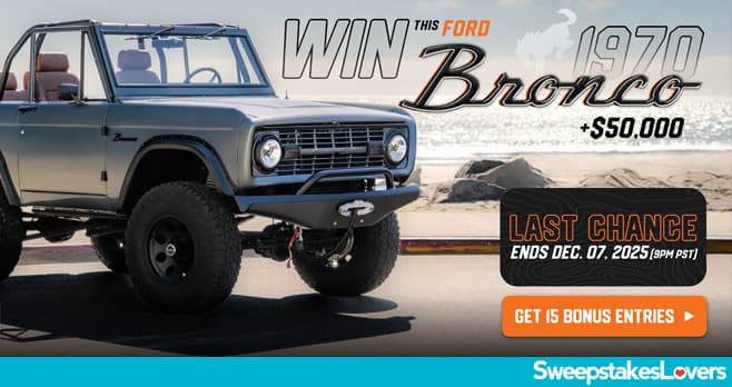 Forged 4×4 1970 Ford Bronco Sweepstakes 2025