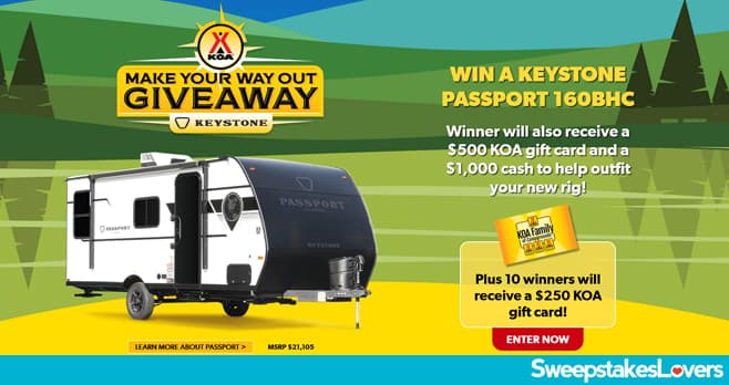KOA Make Your Way Out Giveaway 2026 (MakeYourWayOut.com)