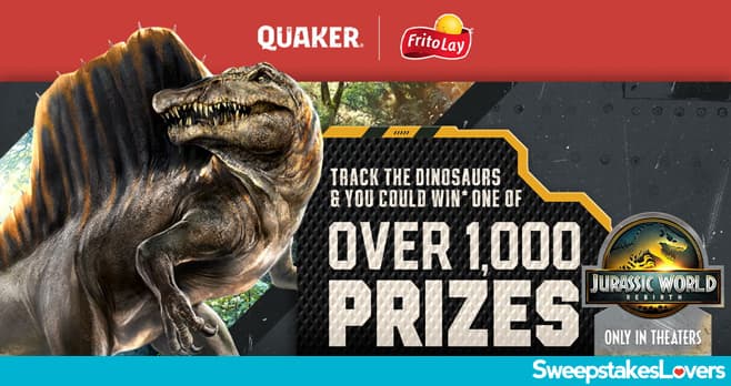 Quaker Jurassic World Sweepstakes 2025 (TrackTheDinosaurs.com)
