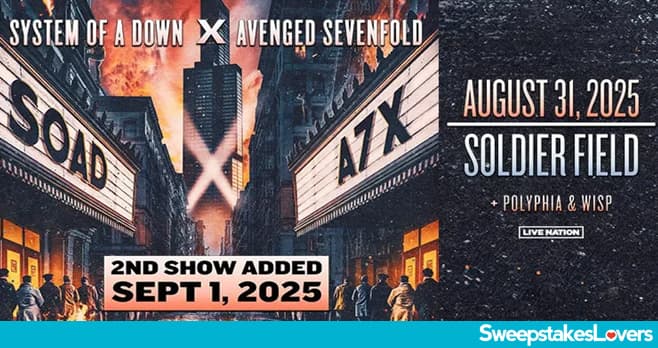 SiriusXM System Of A Down Sweepstakes 2025 (SiriusXM.com/Sweepstakes)