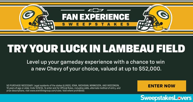 Chevy Packers Experience Sweepstakes 2026 (ChevyPackersExperience.com)
