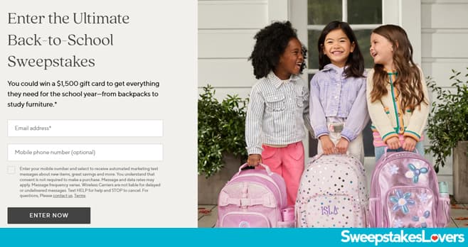 Pottery Barn Kids Ultimate Back To School Sweepstakes 2026