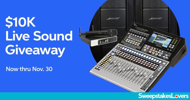 Sweetwater $10K Live Sound Giveaway 2025