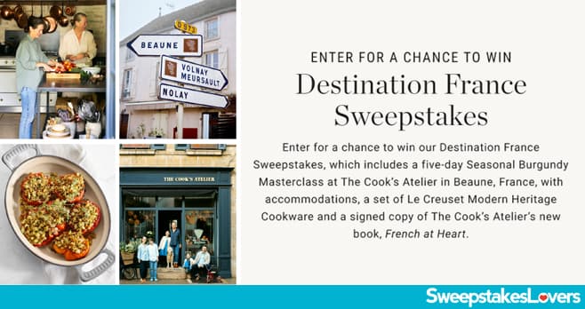 Williams Sonoma Destination France Sweepstakes 2025