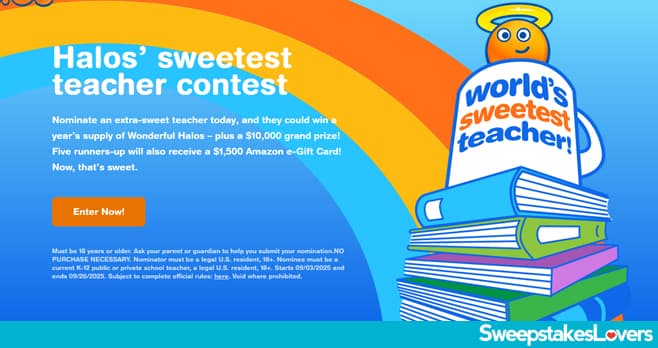 Wonderful Halos Sweetest Teacher Contest 2025