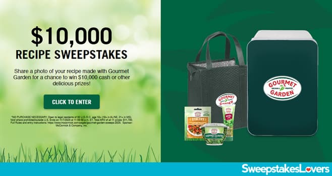 Gourmet Garden Recipe Sweepstakes 2025