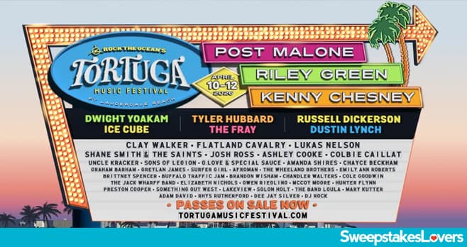 Sirius XM Tortuga Sweepstakes 2025 (SiriusXM.com/Sweepstakes)