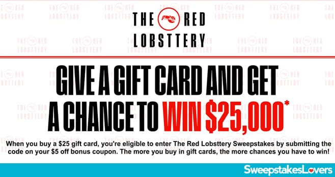 Red Lobster Red Lobsttery Sweepstakes 2025 (RedLobsttery.com)