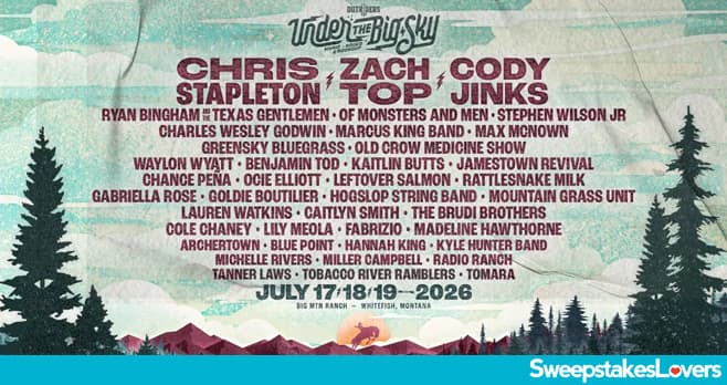 SiriusXM Under The Big Sky Sweepstakes 2026