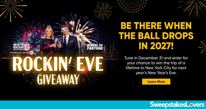 Wheel Of Fortune Rockin' Eve Giveaway 2025