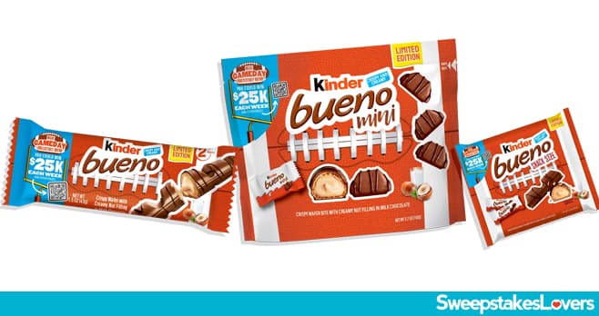 Kinder Bueno Game Day Sweepstakes 2026 (KinderBuenoGameDaySweeps.com)